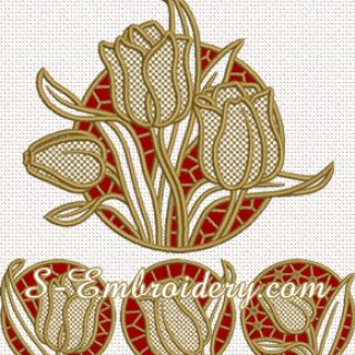 Cutwok machine embroidery set