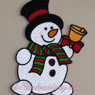 Snowman Christmas window decoration