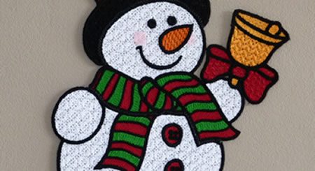 Snowman Christmas window decoration