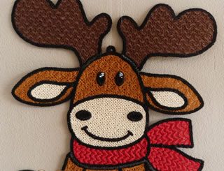 Reindeer Christmas embroidery